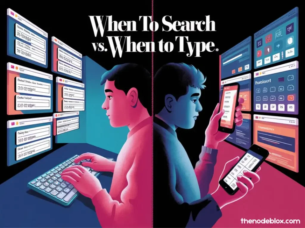 When to Search vs. When to Type